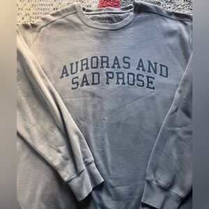 Taylor Swift LIMITED EDITION Folklore Crewneck Sweatshirt in Gray and Blue